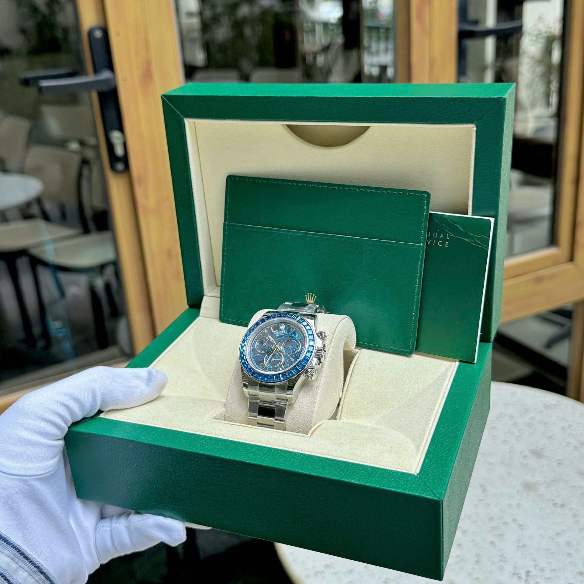 Rolex Luxury Replica Watches Daytona Arolla Challenge Blue Stone Automatic Swis Movmenet 40mm - Top club