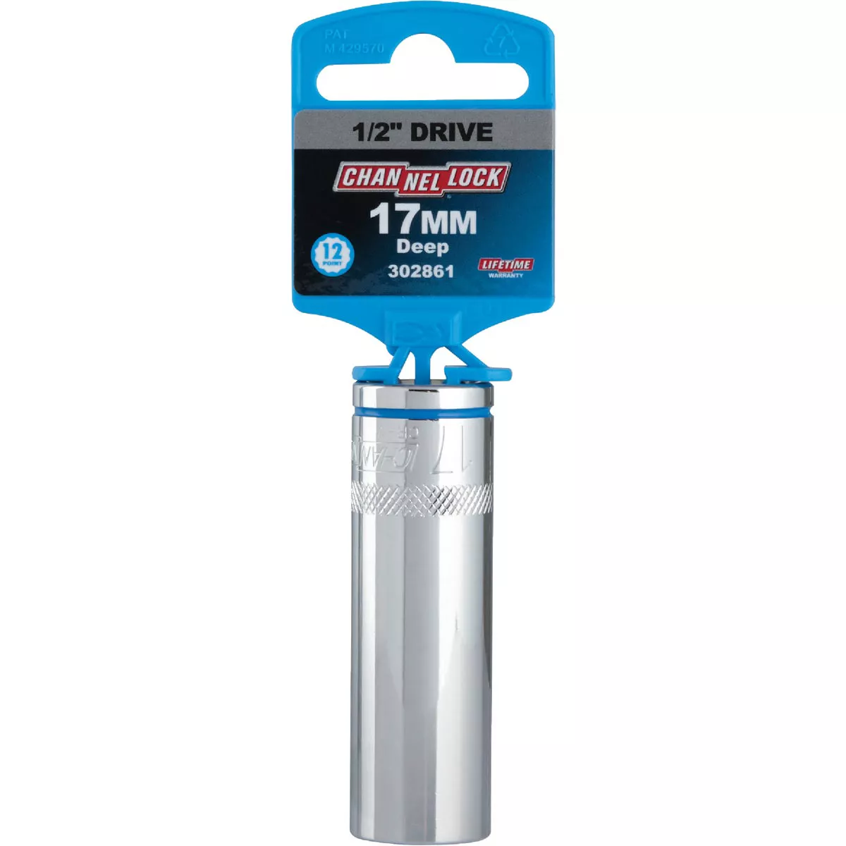Channellock 1/2 In. Drive 17 mm 12-Point Deep Metric Socket