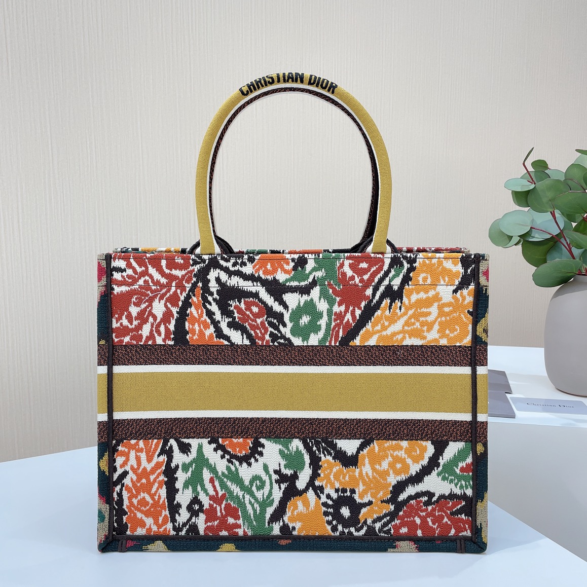 Christian Dior Medium Dior Book Tote Yellow Multicolor , For Women, Women’s Handbags 14in/36cm CD1:1High-quality replica