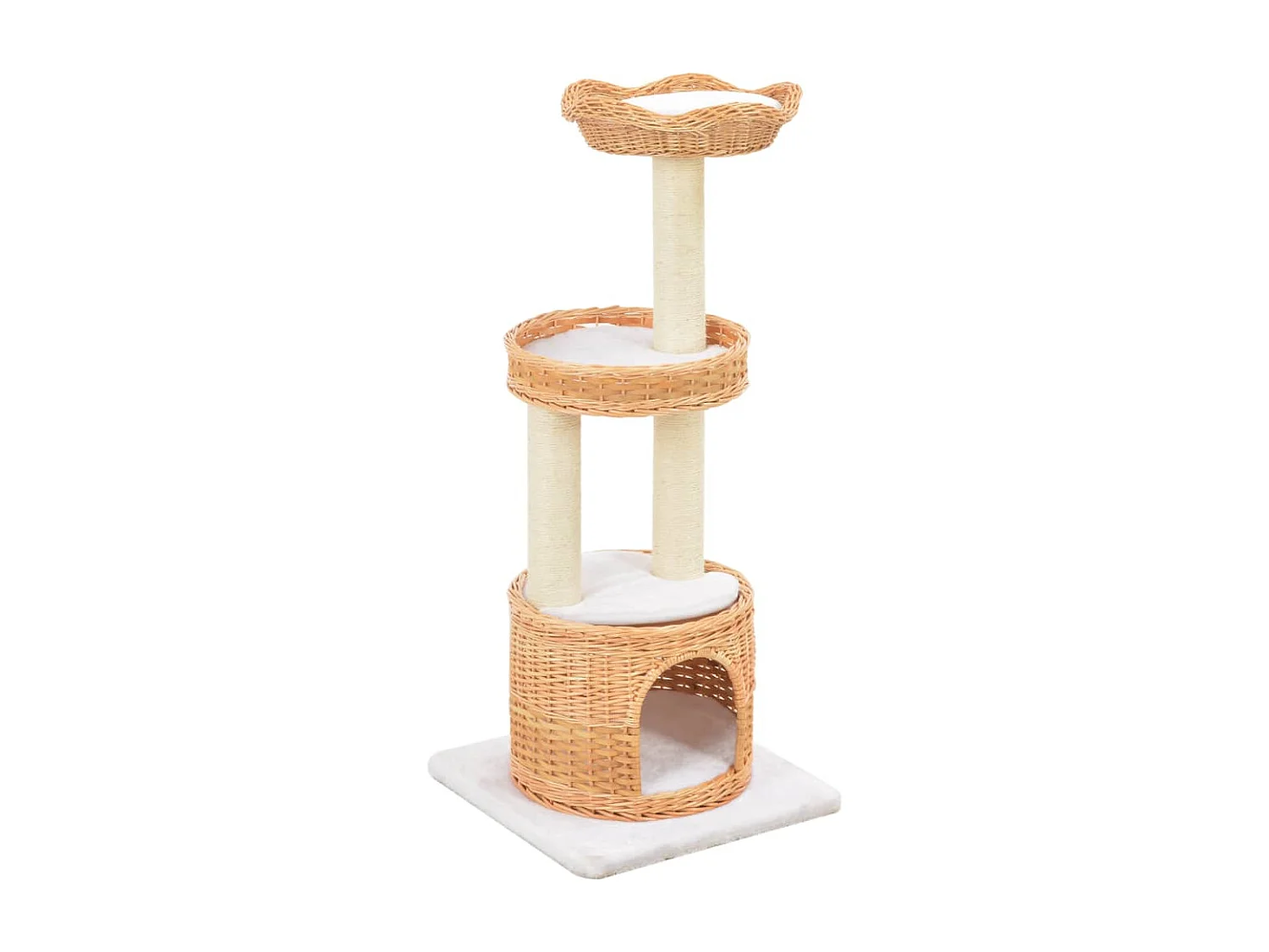 Arbre à chat avec griffoir en sisal Naturel Bois de saule