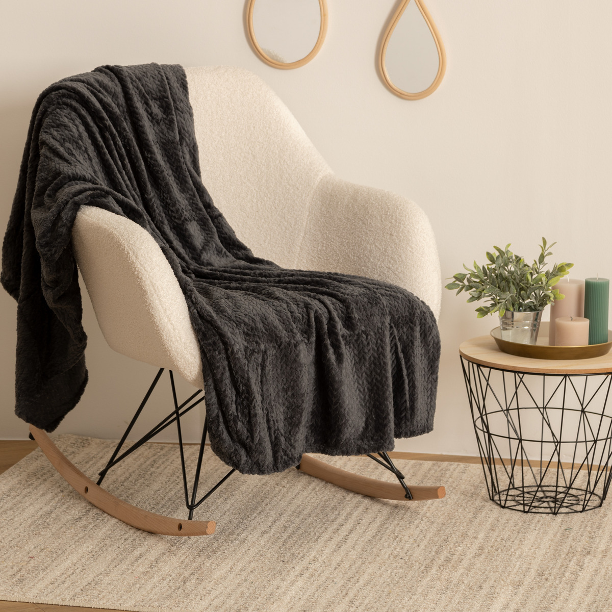 Flannel plaid, woven 125x150 cm