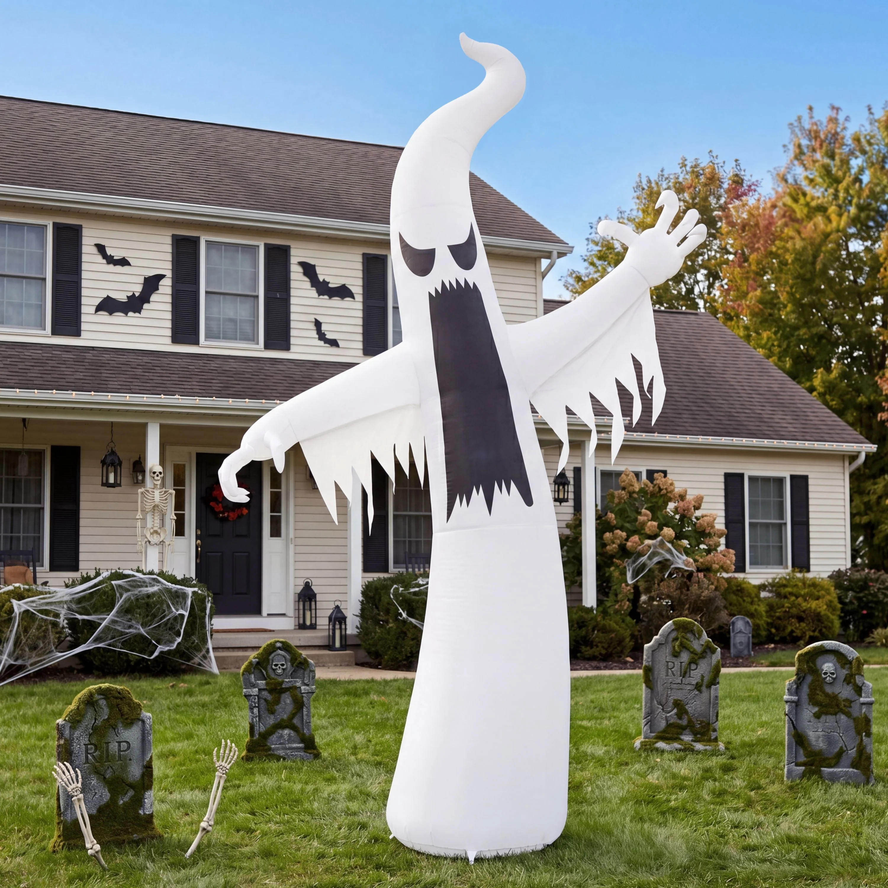 Joyfy 12ft Halloween Ghost Inflatable, Giant Ghosts inflatables with Build-in LEDs Outdoor Decorations, Blow Ups Halloween Yard Inflatables - Image 10 Joyfy 12ft Halloween Ghost Inflatable, Giant Ghosts inflatables with Build-in LEDs Outdoor Decorations, Blow Ups Halloween Yard Inflatables - Image 10