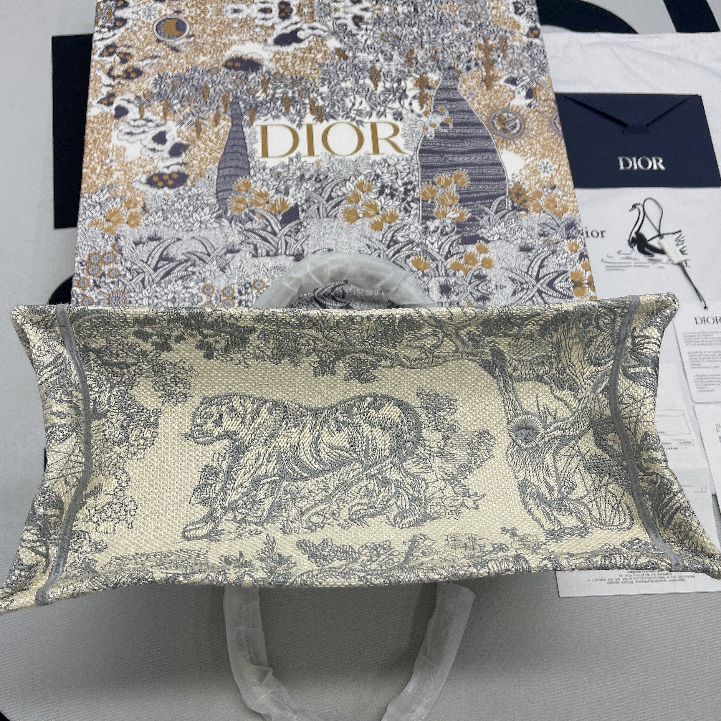 Christian Dior Large Dior Book Tote Gray Multicolor, For Women, Women’s Handbags 16.5in/42cm CD1:1High-quality replica