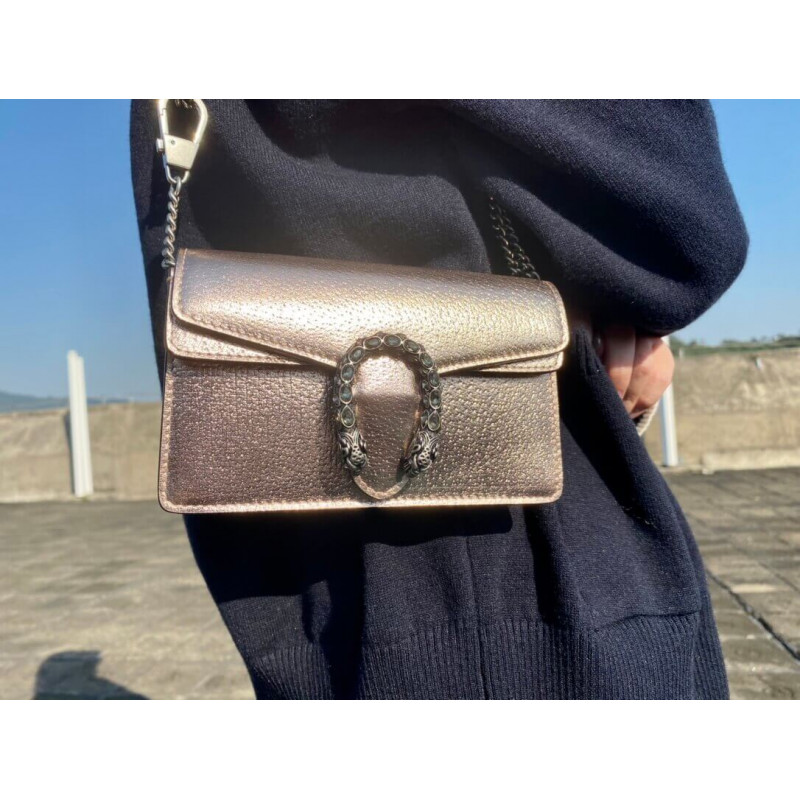Replica Gucci Dionysus Small Shoulder Bag In Rose Gold Lame Leather 4996231:1High-quality replica