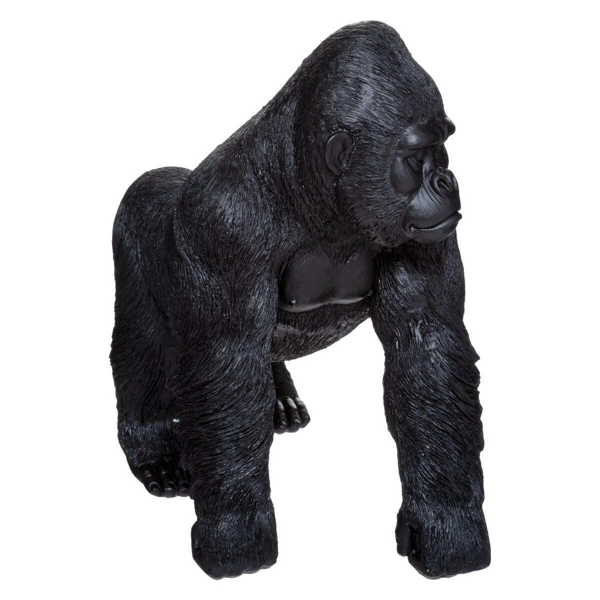 Gorilla statue in motion Black, H.37 cm