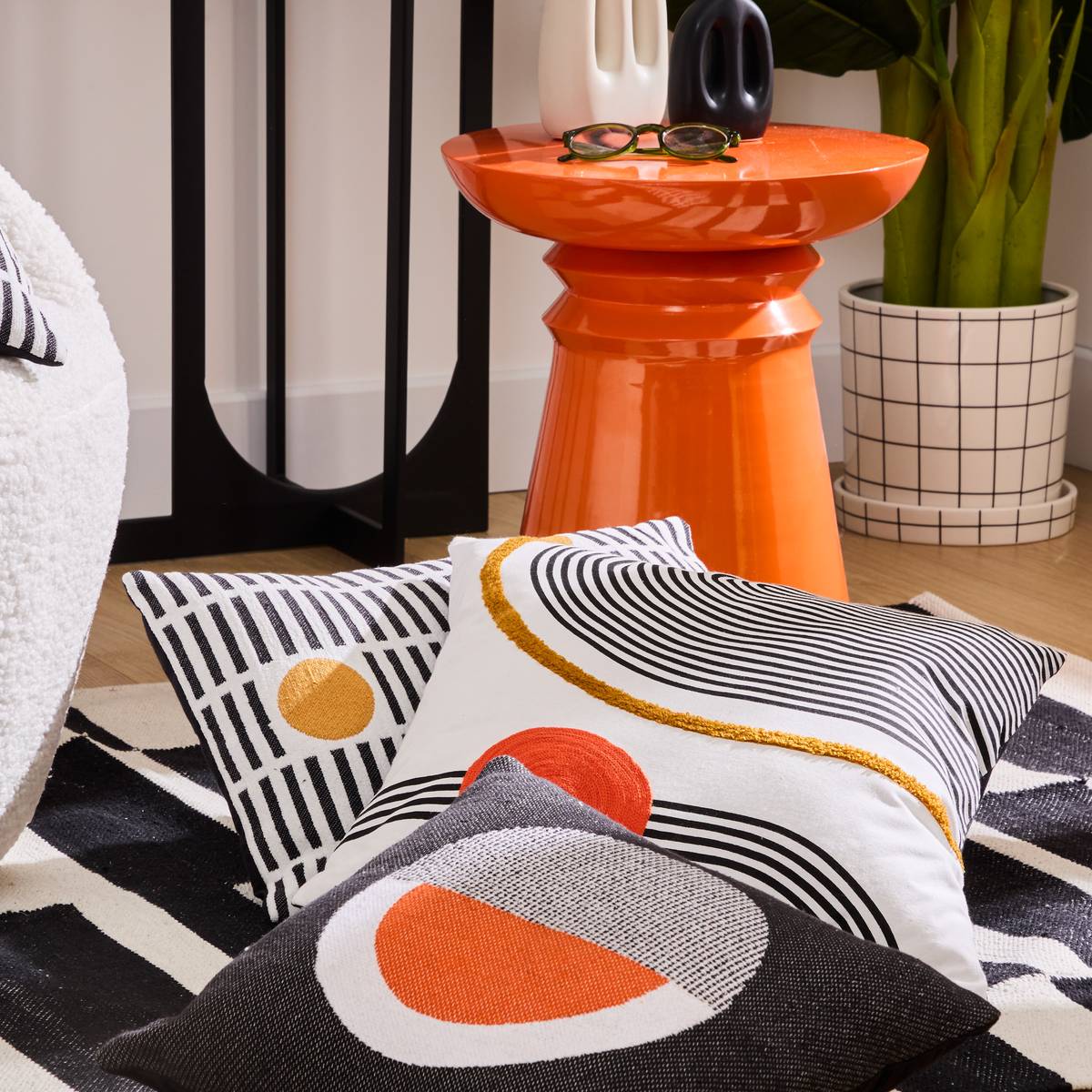 Cushion "Kubus" Black, 38x38 cm