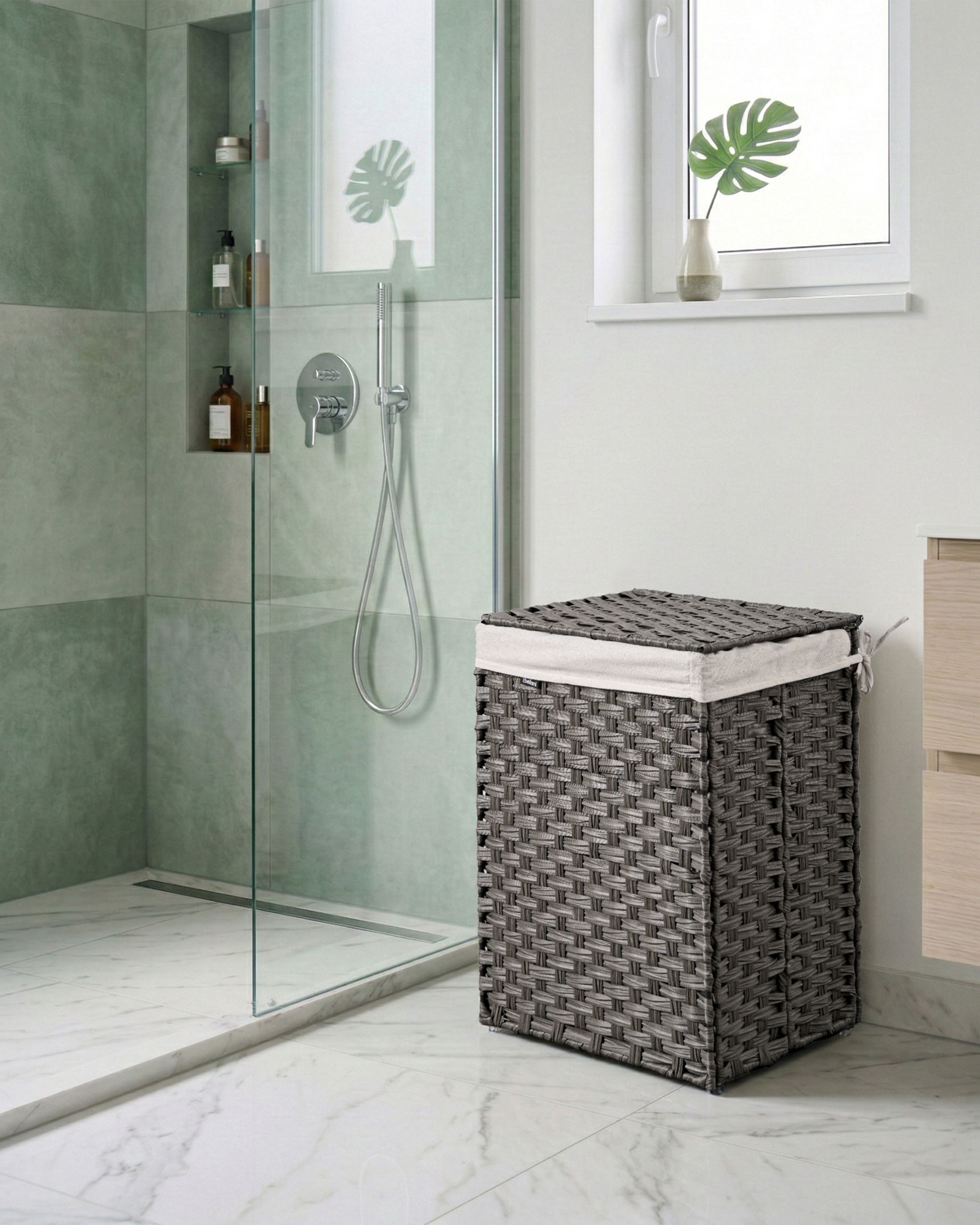 Laundry Basket MUCUBAJI Fabric Grey 83 L
