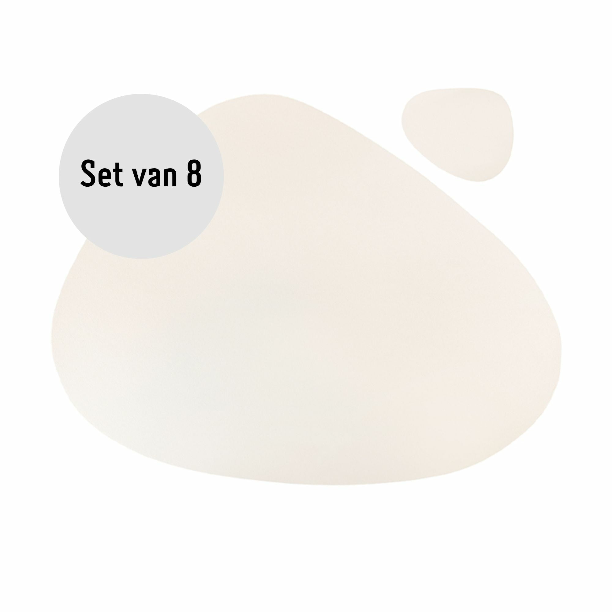 Krumble Placemat set design - 8 stuks - Wit