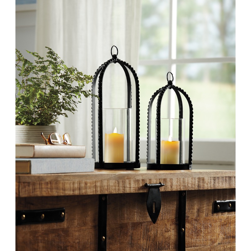 Set of 2 Cage Lanterns - MIDNIGHT VELVET CATALOG
