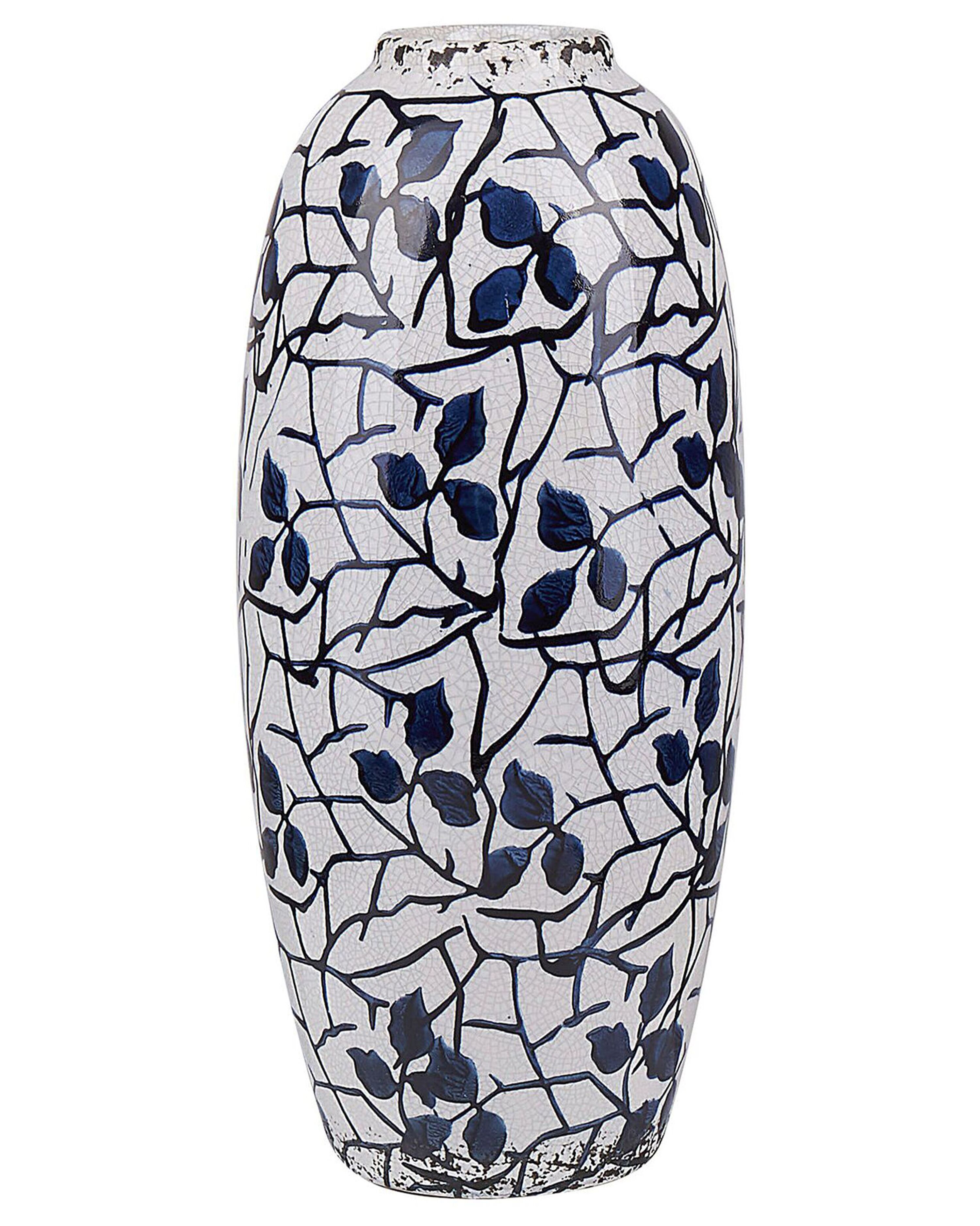 Flower Vase MUTILENE Stoneware 25 cm White