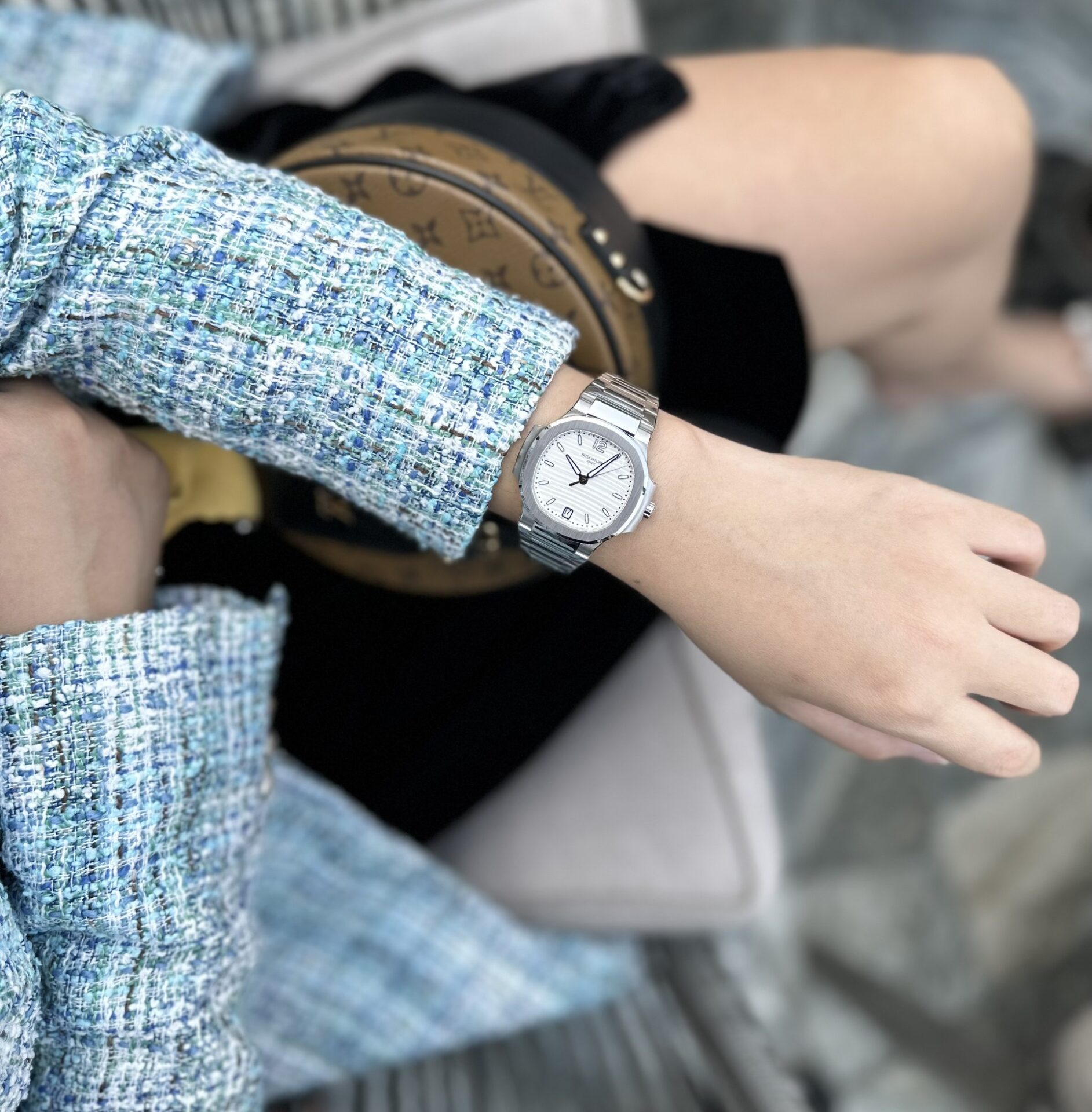 Patek Philippe Replica 11 Watch Nautilus 7118 White With Diamond Bezel Factory 3K 35.2mm - Top club