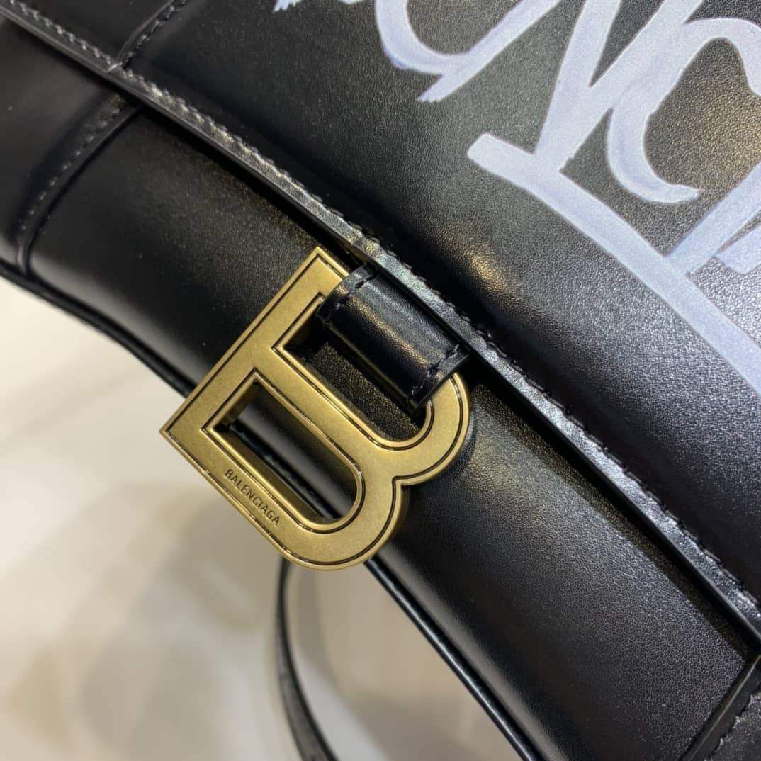Balenciaga Hourglass Leather Top Handle Replica Bag - Replicaclubs
