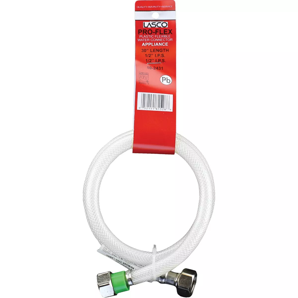 Lasco 1/2 In. FIP x 1/2 In. FIP X 30 In. L Braided Poly Vinyl Faucet Connector