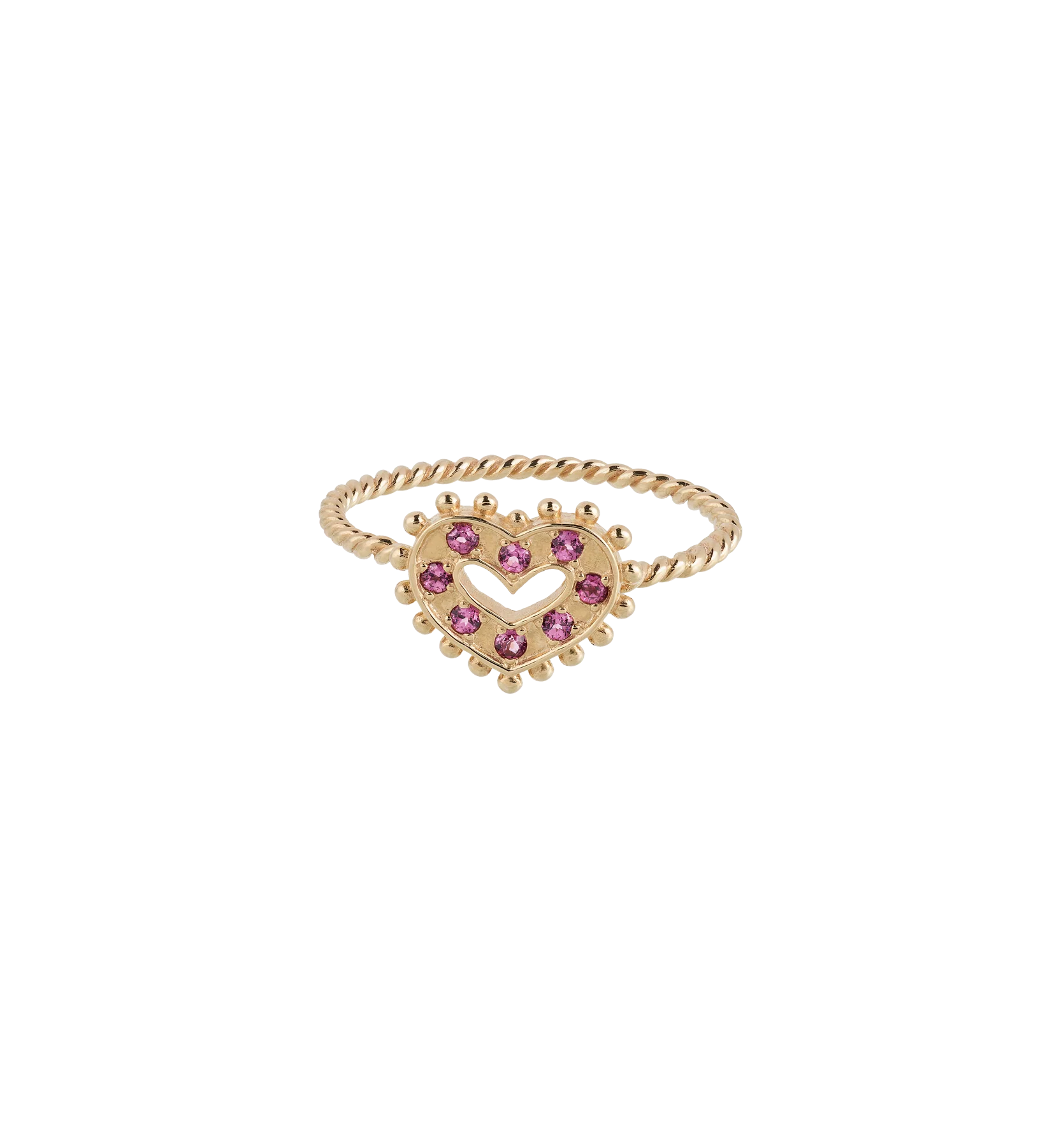 Gilded Romance Ring 14K