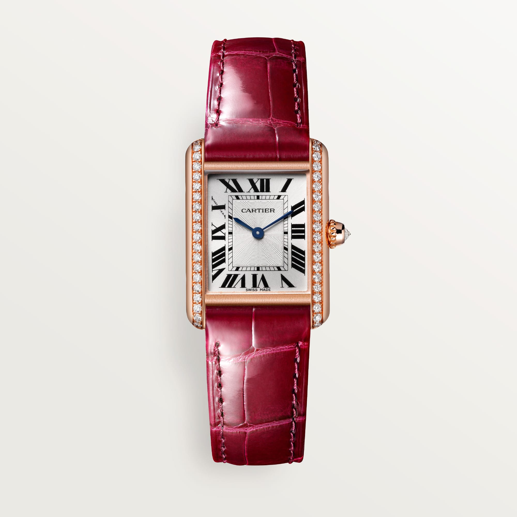 Tank Louis fake cartier watch small model Manufacture mechanical movement with manual winding(1:1 replica) - Top club