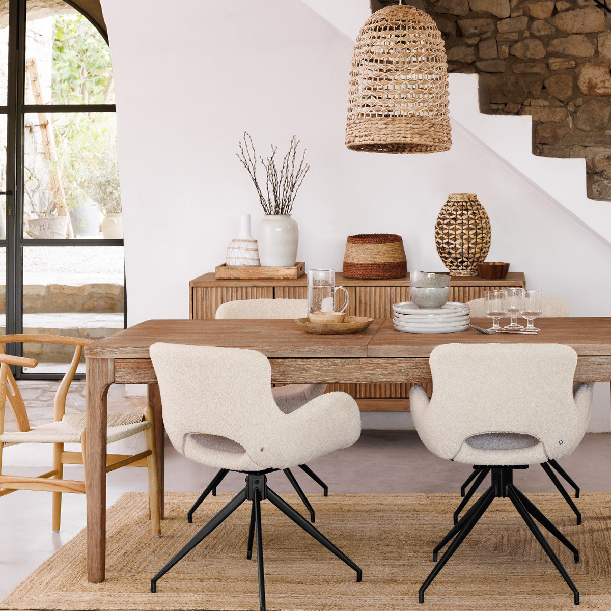 Rug, jute Beige, 160x230 cm