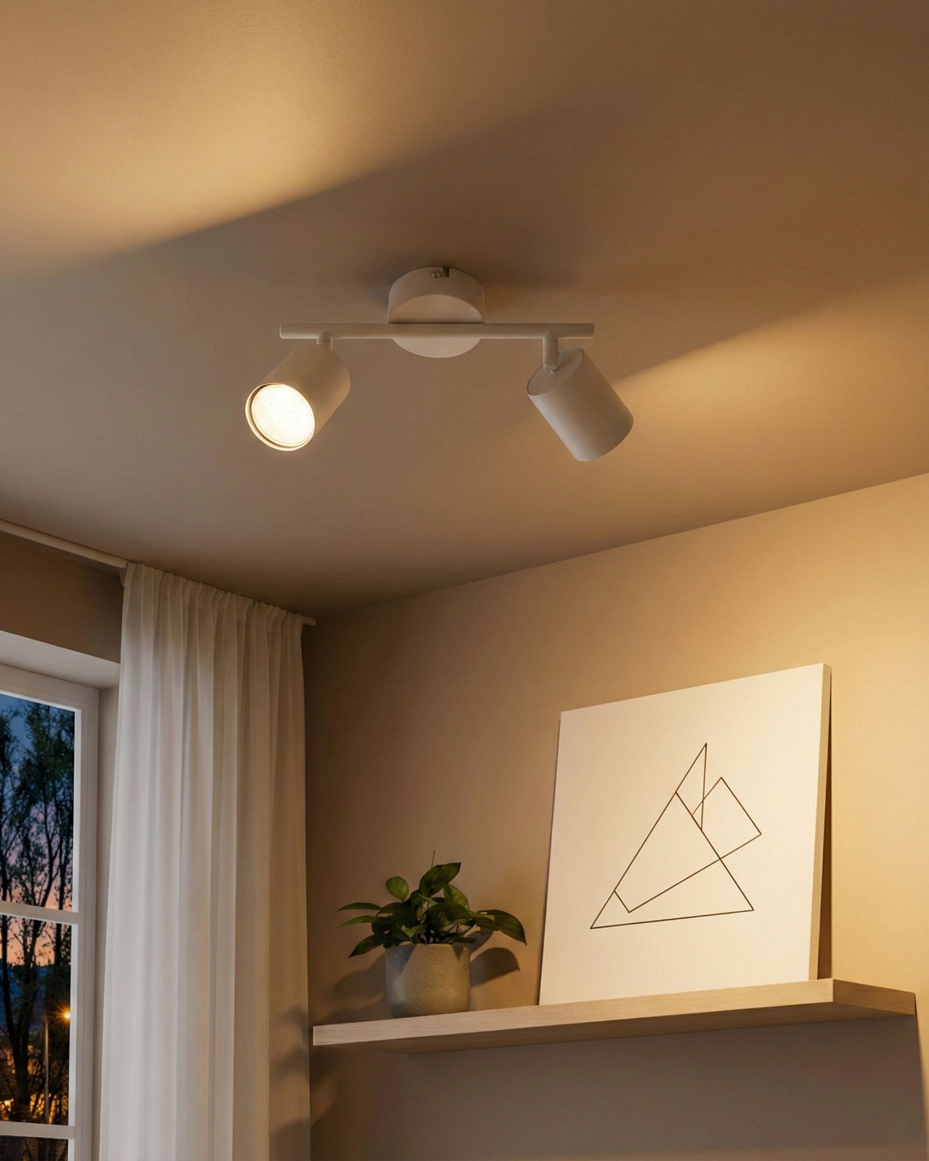 2 Light Spotlight NYANDO Metal White