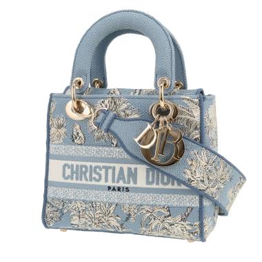 Dior Lady D- Lite handbag in blue canvas