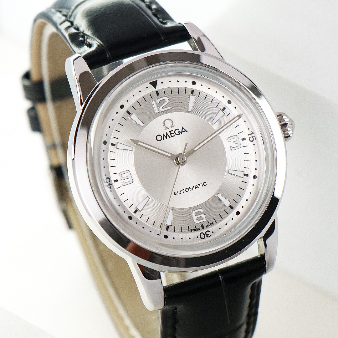 Omega Seamaster Mechanical Watch 40mm Italian imported calfskin black leather(1:1 replica) - Top club