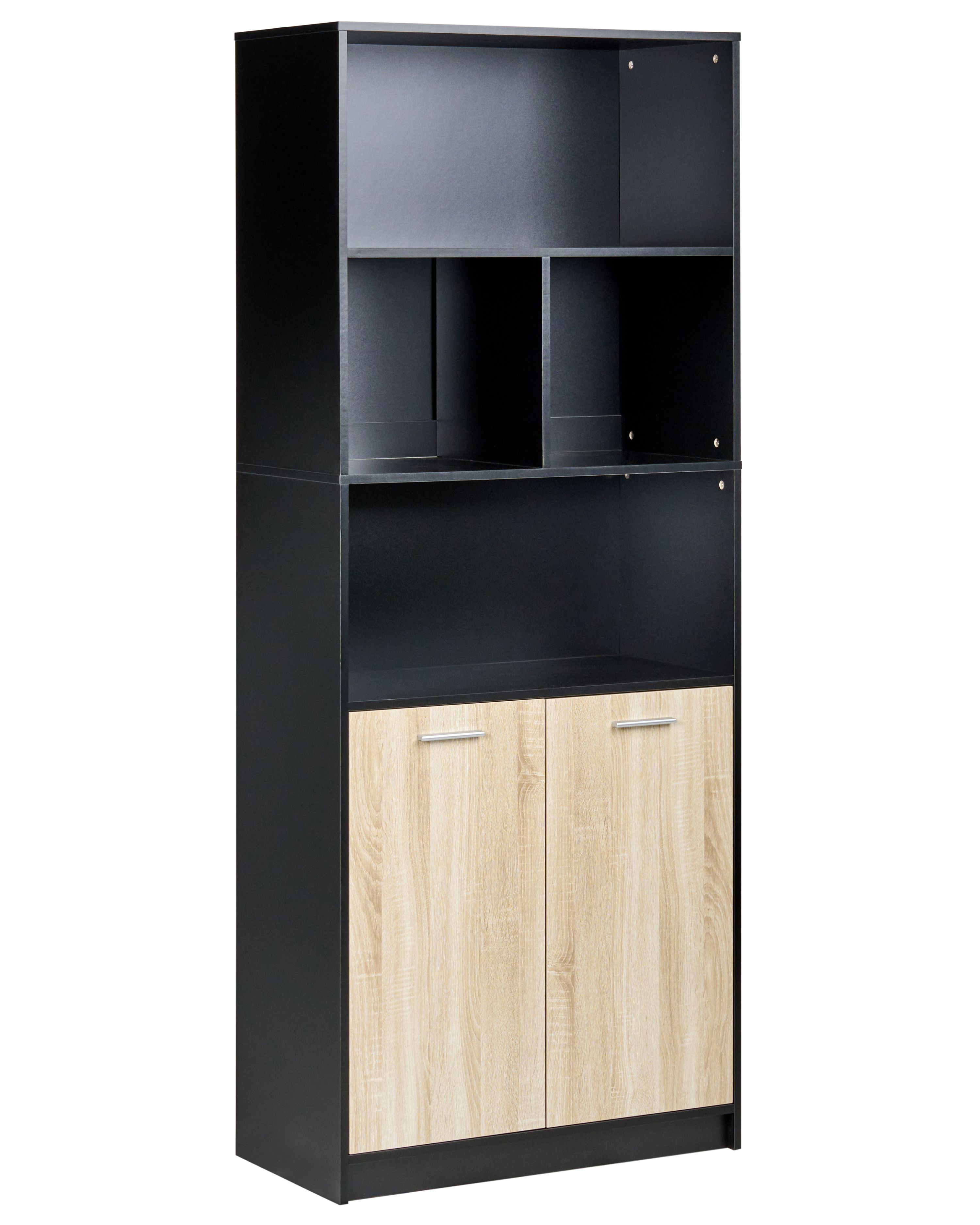 2 Door Bookcase ZEHNA Brown/ Black