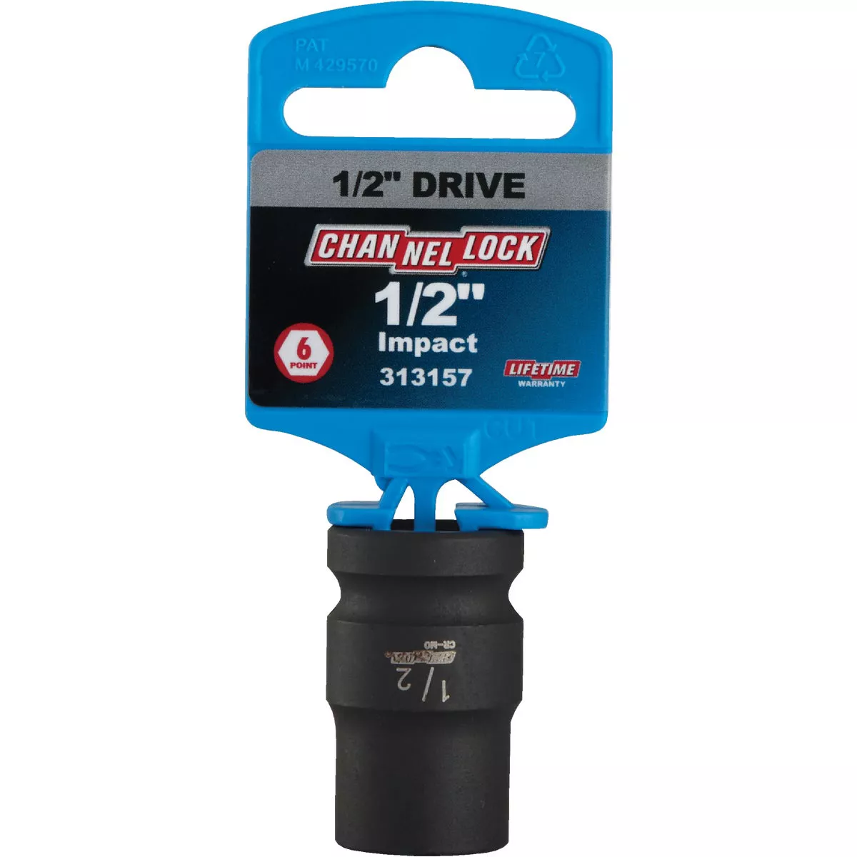 Channellock 1/2 In. Drive 1/2 In. 6-Point Shallow Standard Impact Socket