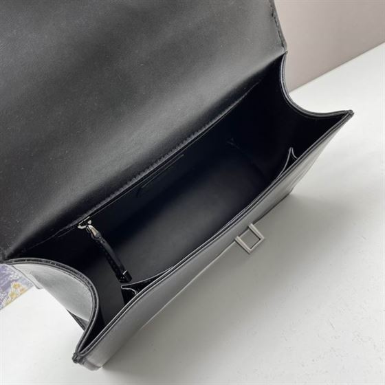 30 Montaigne Chain Bag with Handle Black Maxicannage Lambskin – DB0371:1High-quality replica
