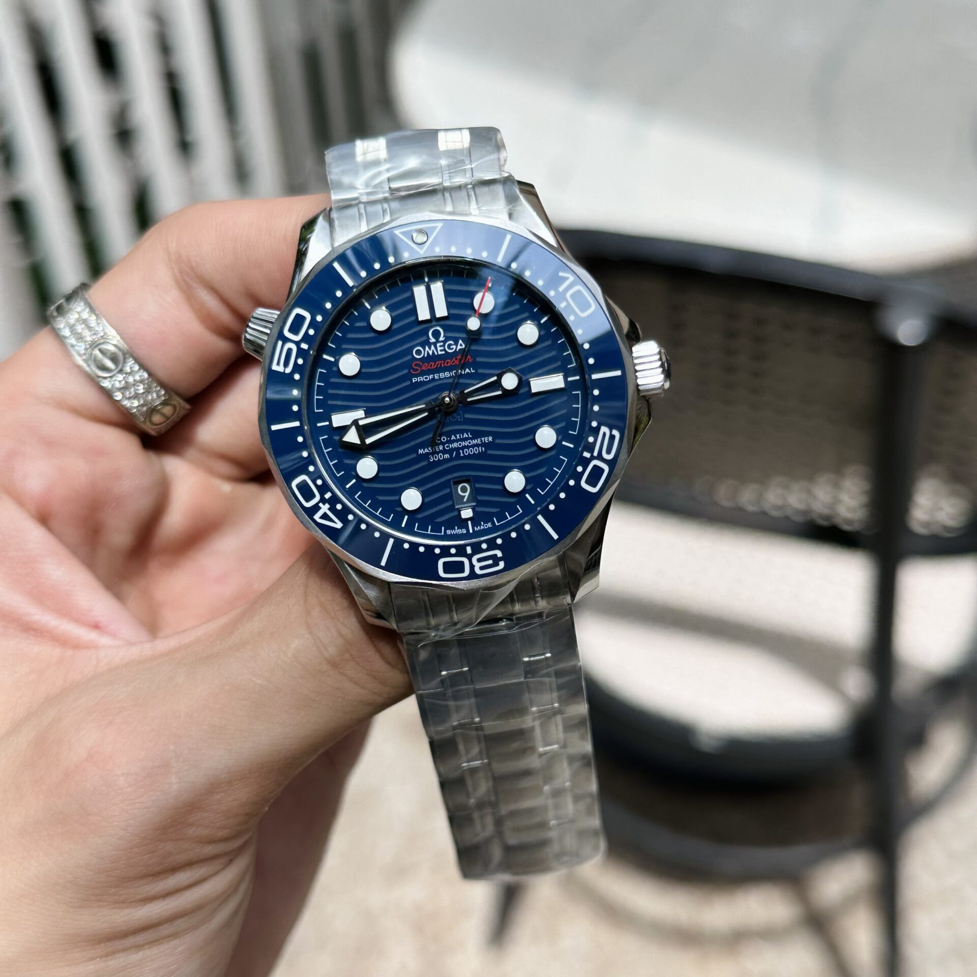 Omega Replica 1:1 Watch Seamaster Blue Dial Full Set VS Factory 42mm - Top club