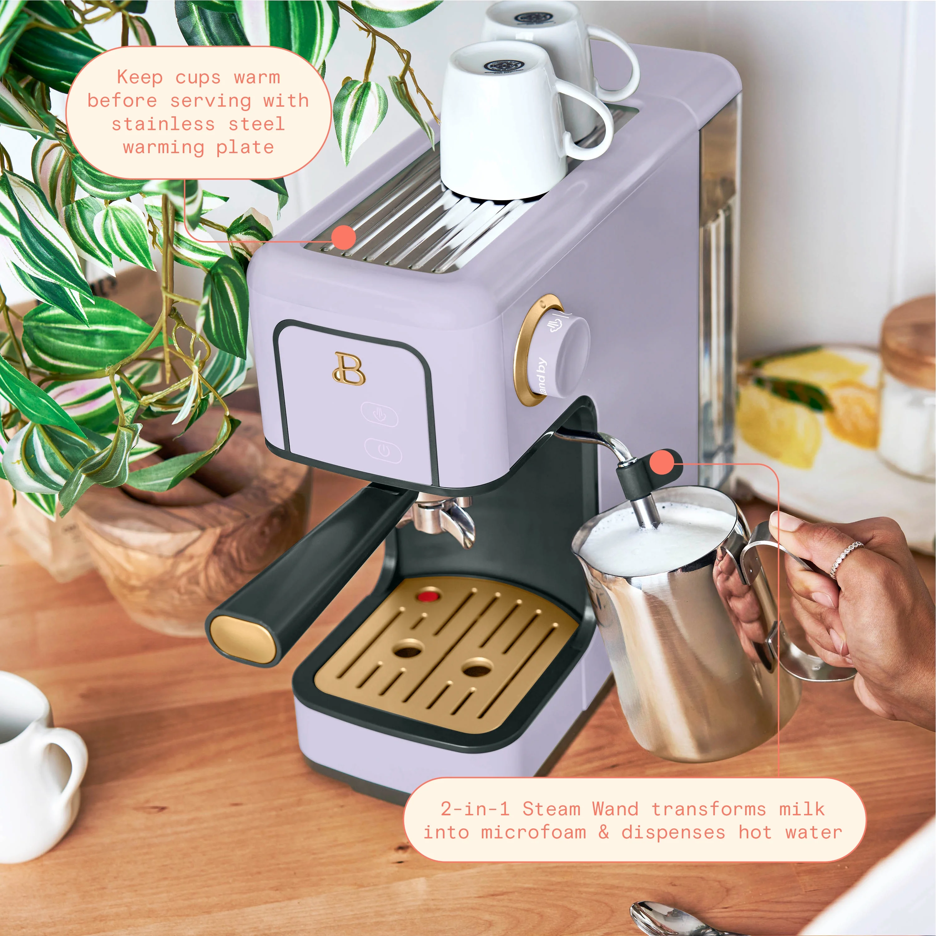 Beautiful Slim Espresso Machine with 20-Bar Pressure, Black Sesame by Drew Barrymore - Image 71