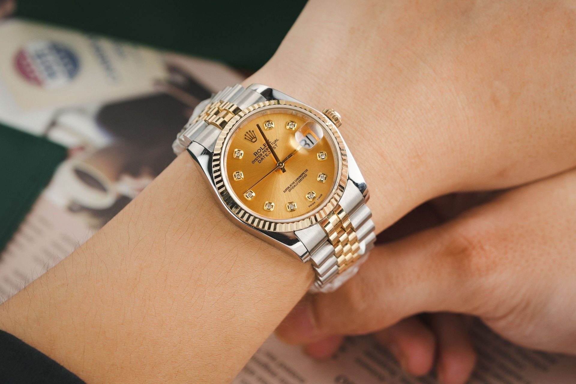 Rolex Replica Watches DateJust 126233 Gold Wrapped Champagne Dial 36mm - Elite Watch Atelier