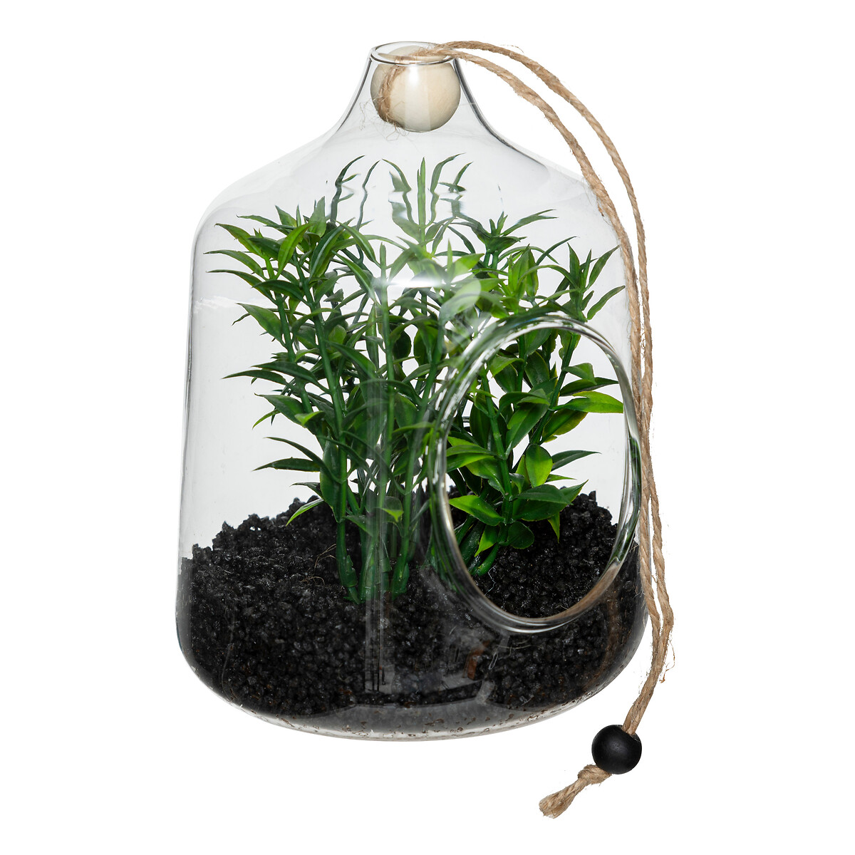 Suspended artificial terrarium "Family corner" H.15 cm