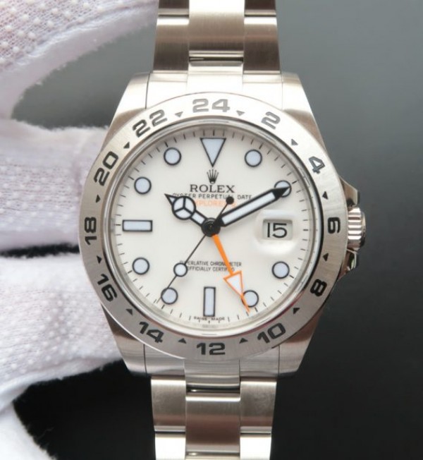 Replica Rolex EXPLORER II 42mm 216570 Noob White Dial A3187 - Elite Watch Atelier