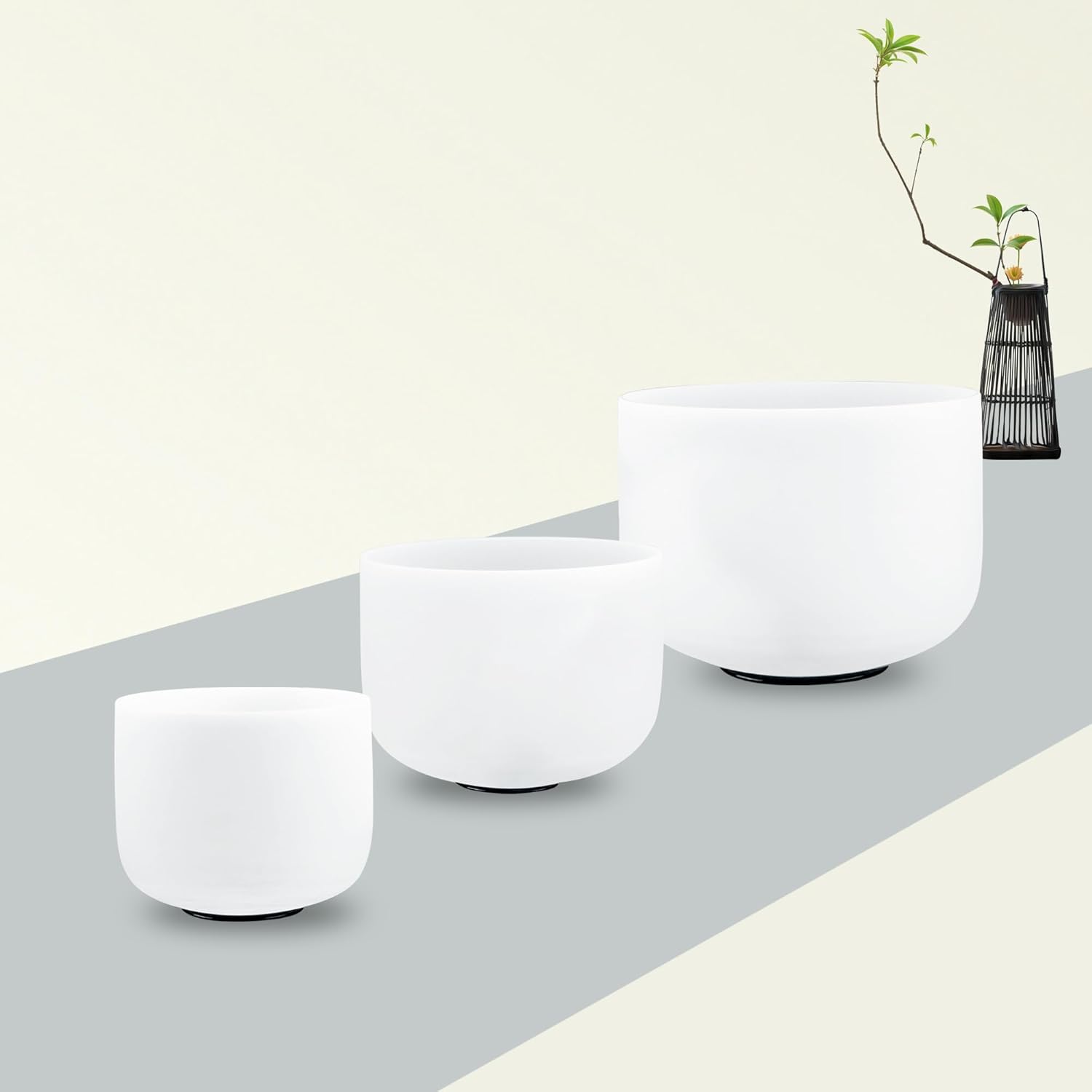 RYAN DVAN 432HZ Crystal Singing Bowl Set of 3, 6