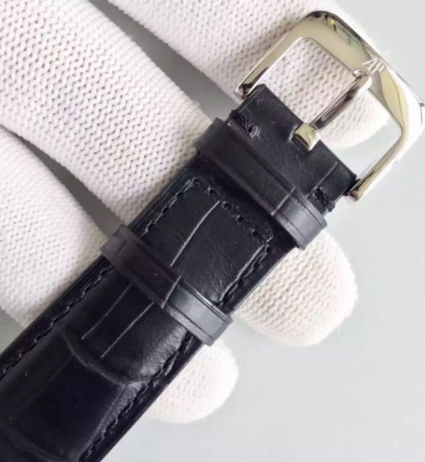 Replica Audemars Piguet Jules Audemars 15170 Roman numerals SS Black Dial Leather Strap A3120 - Top club
