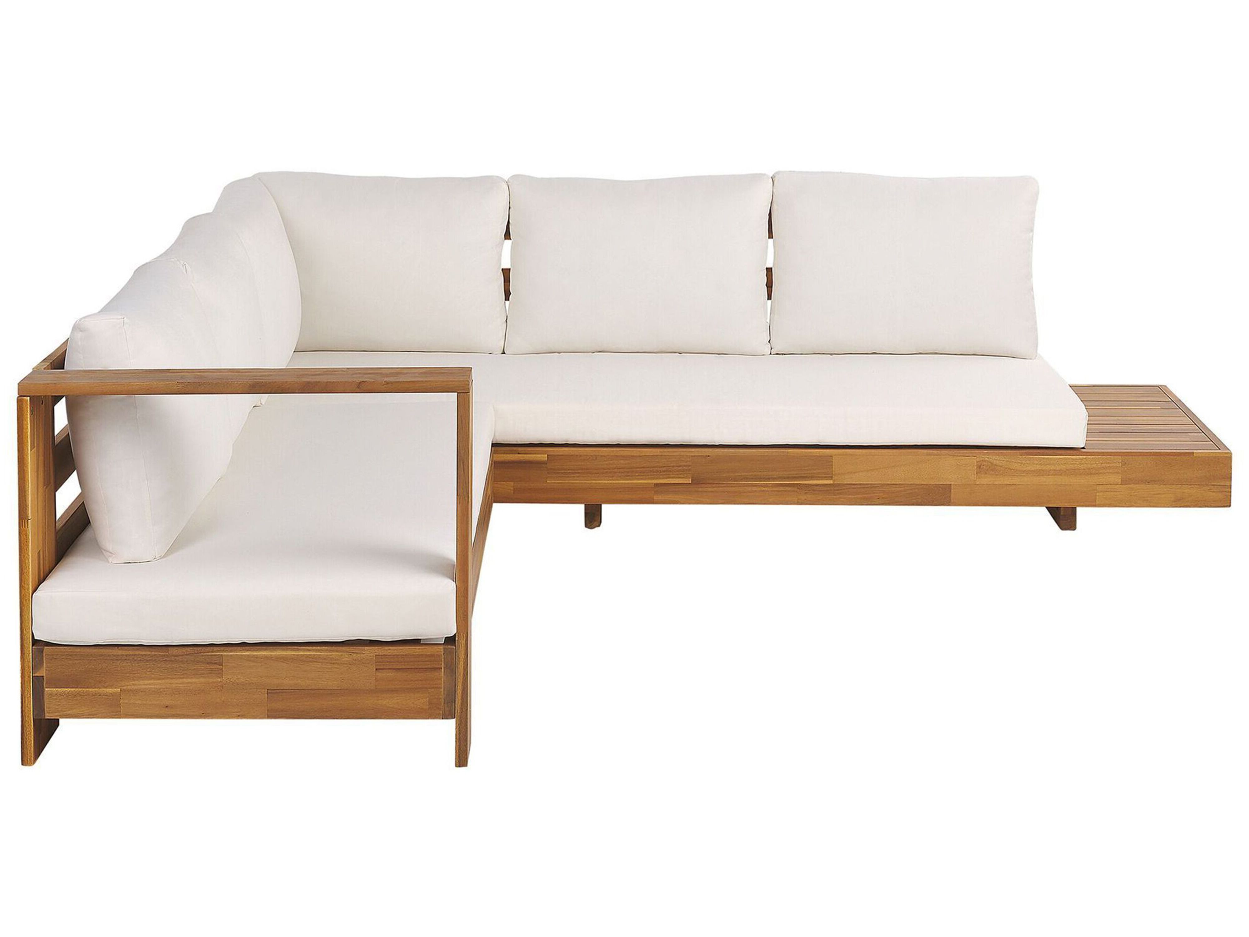 Garden Corner Sofa 5 Seater MARETTIMO Right Hand Certified Acacia Wood Brown