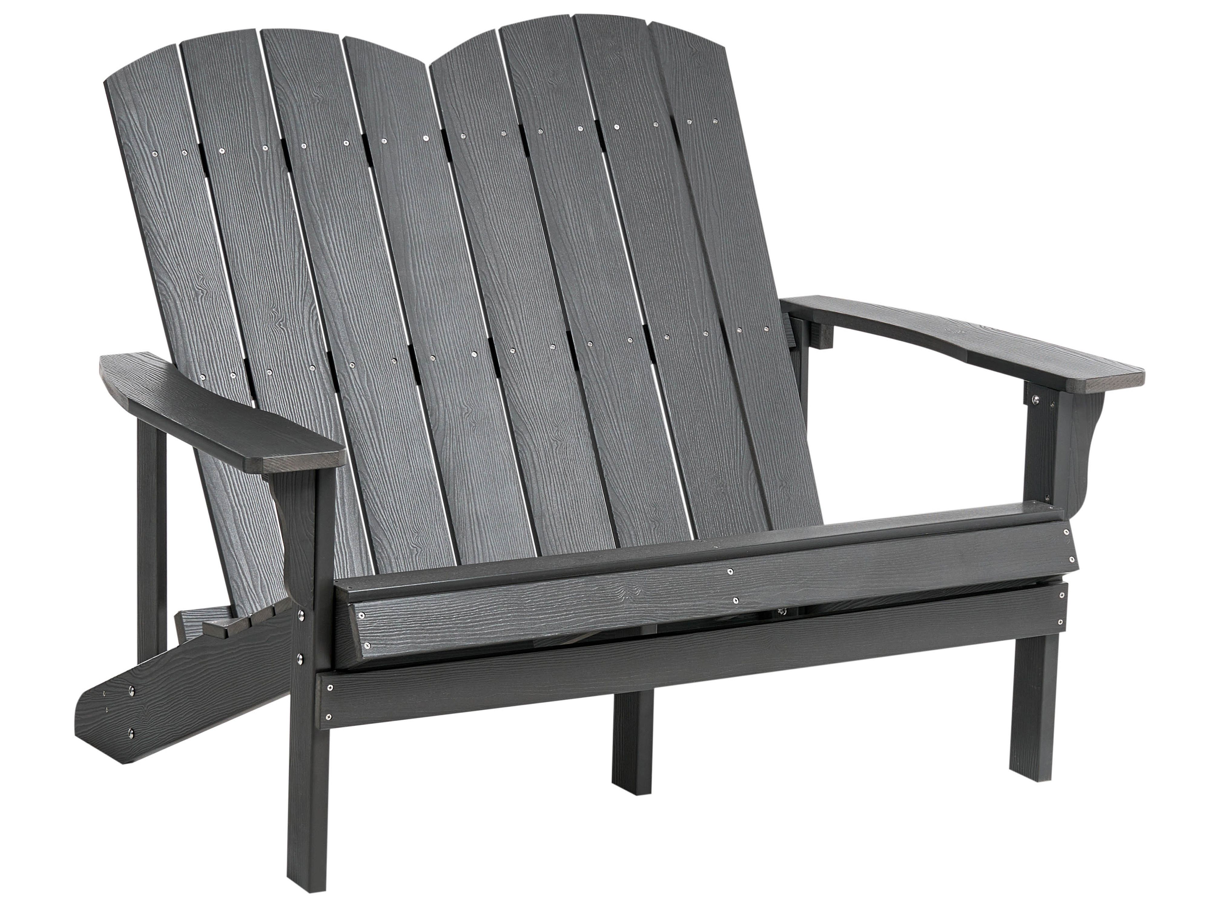 Garden Bench ADIRONDACK 125 cm Dark Grey