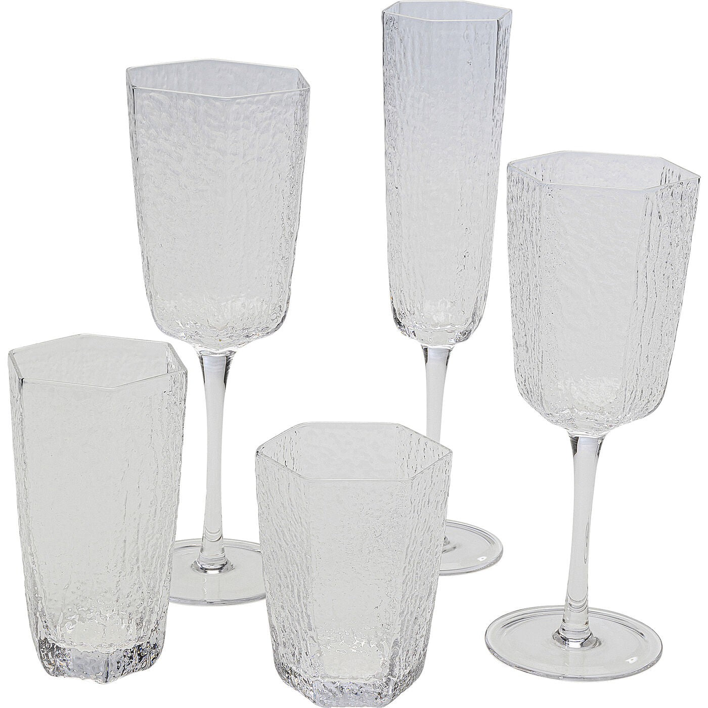 Wijnglazen Rode Cascata (6 Set) Kare Design
