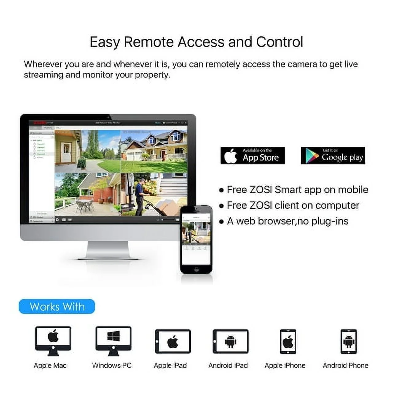 ZOSI H.265+ 8CH 5MP Lite CCTV 4-in-1 DVR for CCTV Security Security Camera System with 2TB HDD Home Outdoor - Image 4