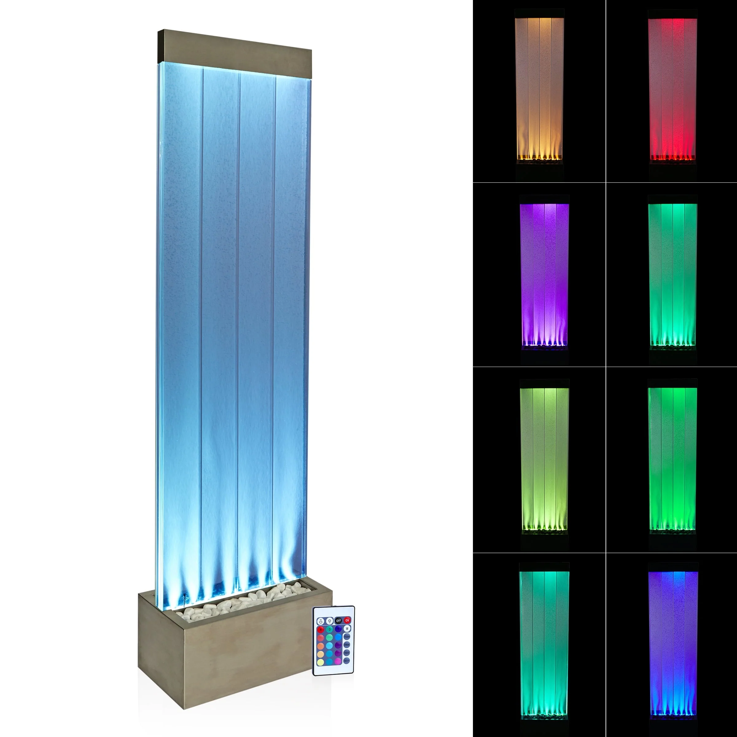 Alpine Corporation 72"H Indoor Acrylic Bubble Wall Corded Electric Fountain - Image 2