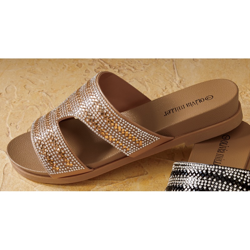 Olivia Miller Rhinestone Cutout Sandal - MIDNIGHT VELVET CATALOG