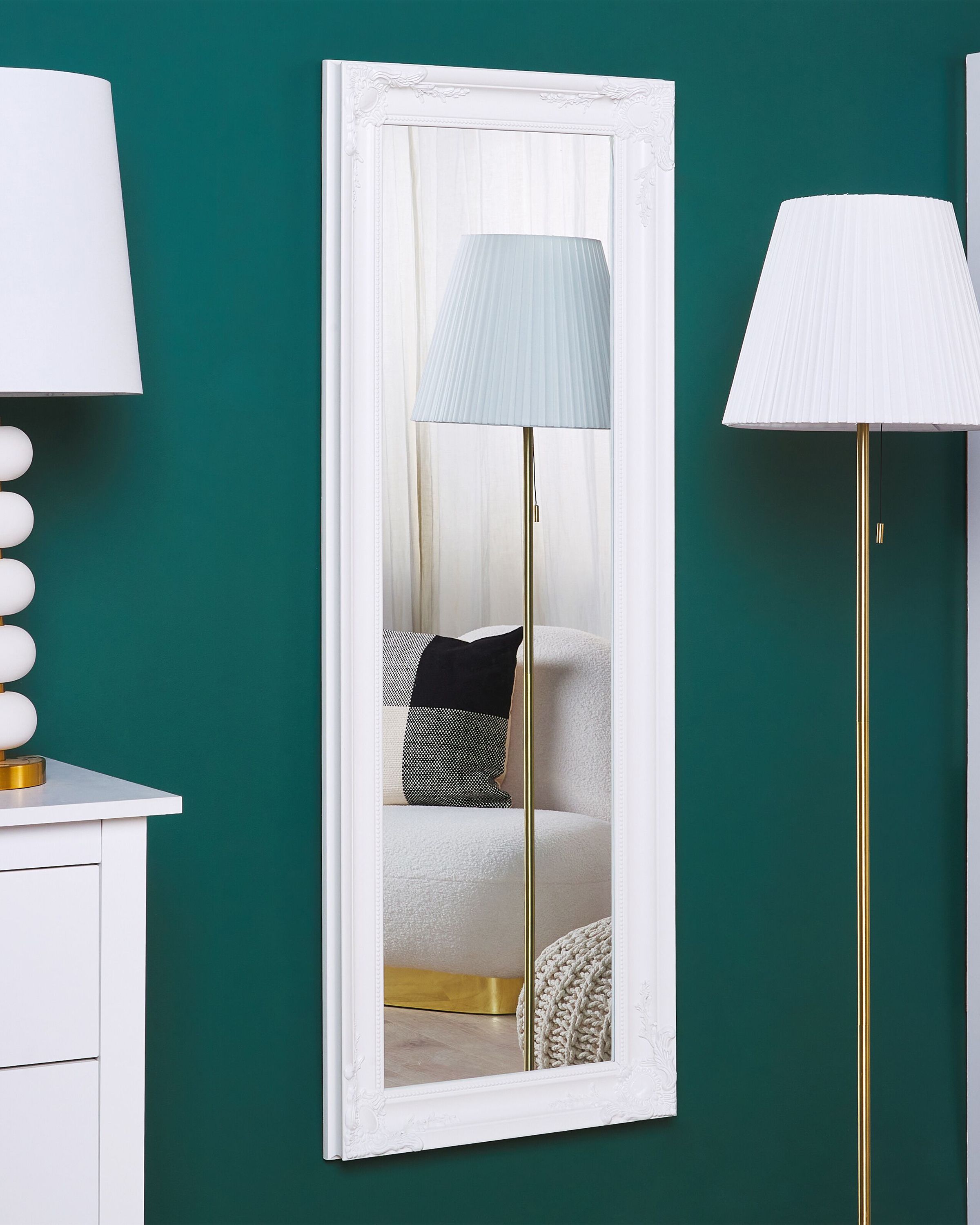Wall Mirror VARS 51 cm 141 cm White