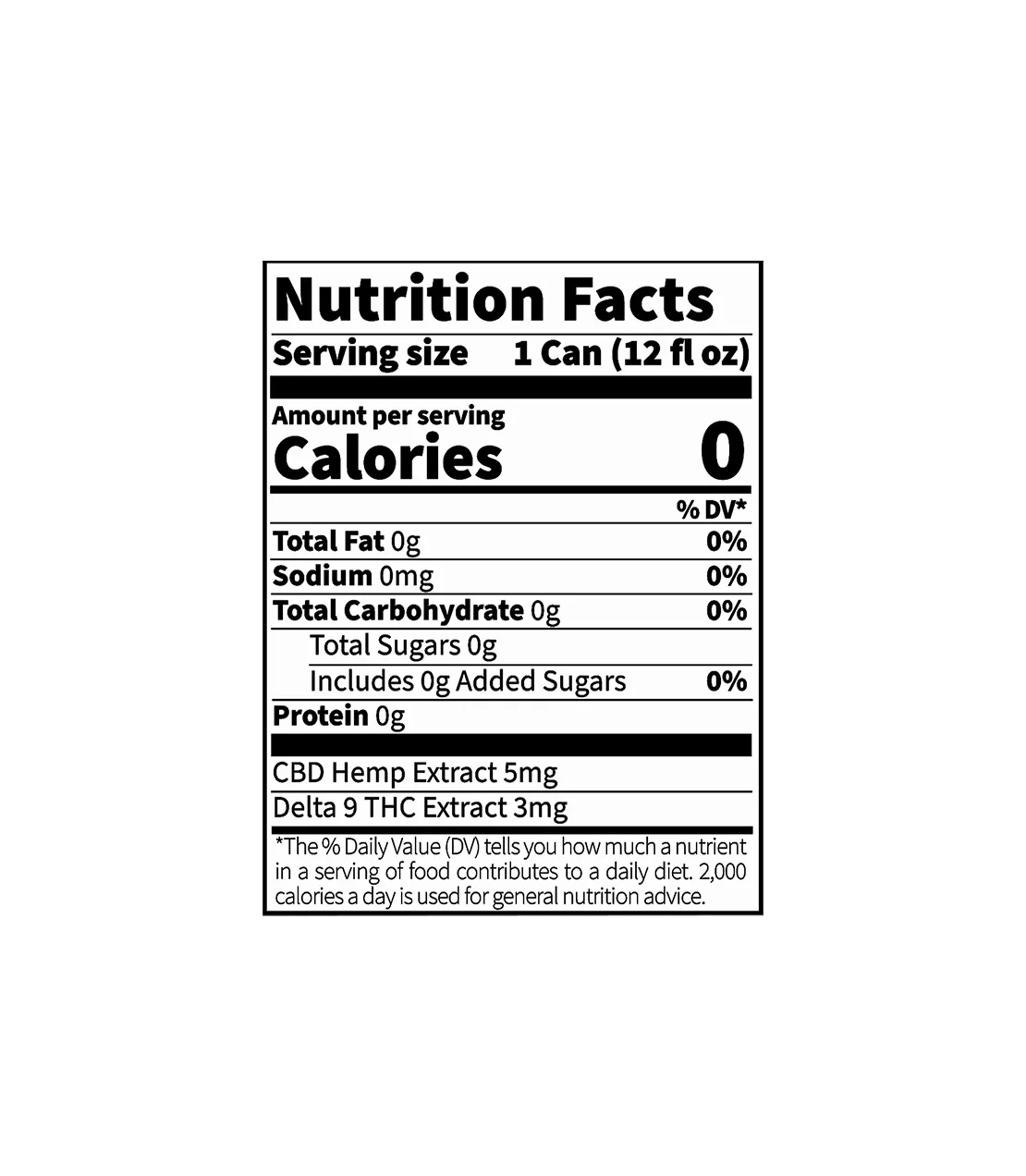 Lite Orange Mango Sparkling Water – 3 MG Delta-9 THC