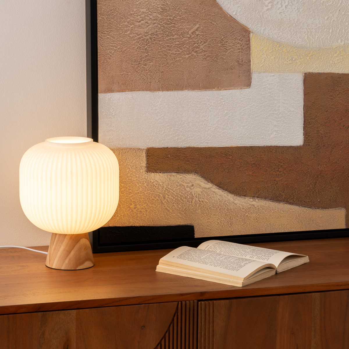 Desk lamp "Travis" White, H. 25 cm