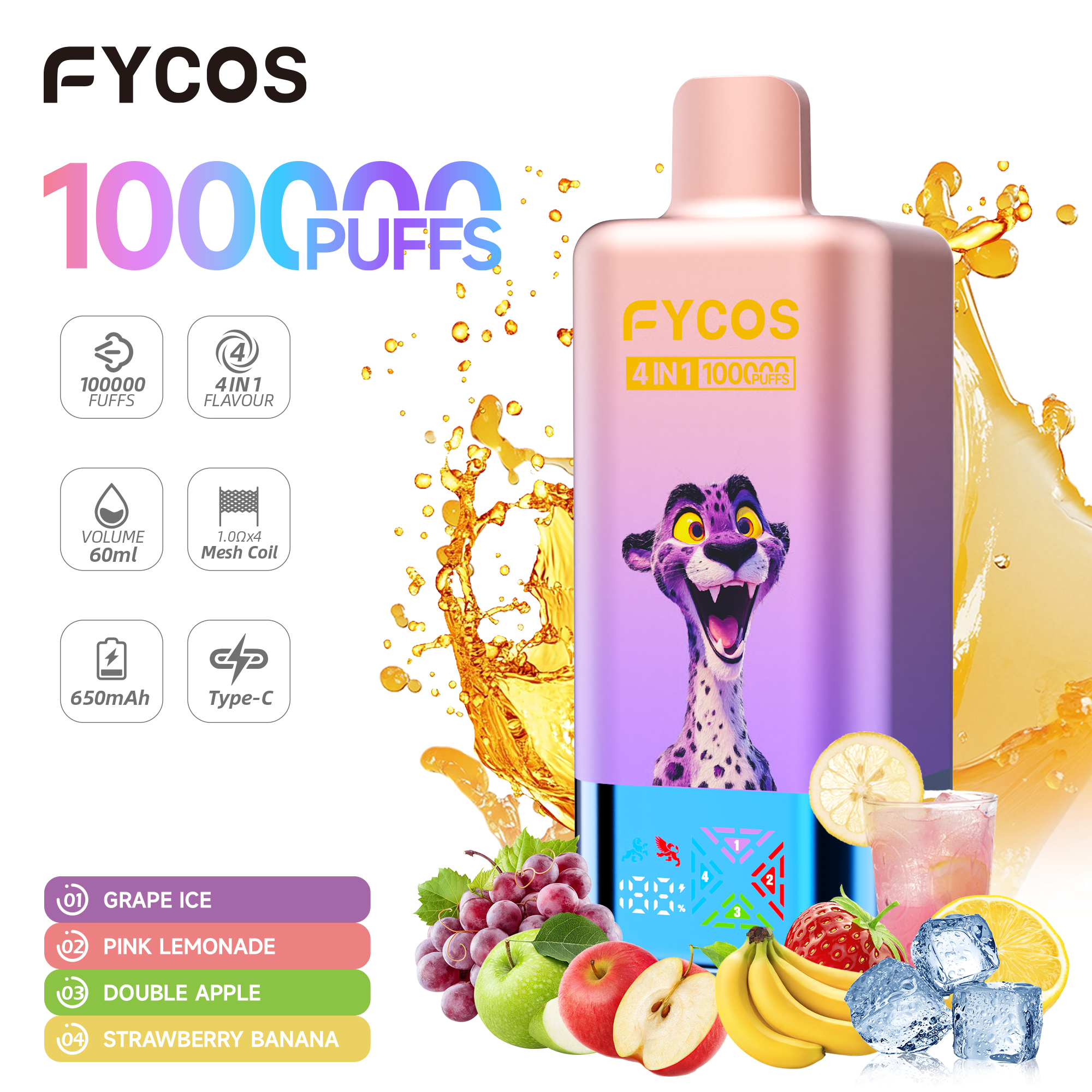 FYCOS 4 IN 1 100K Puffs Disposable Vape
