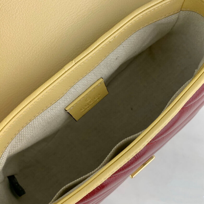 Replica Gucci Gg Marmont Mini Bag 583571 Blue And Red Leather1:1High-quality replica