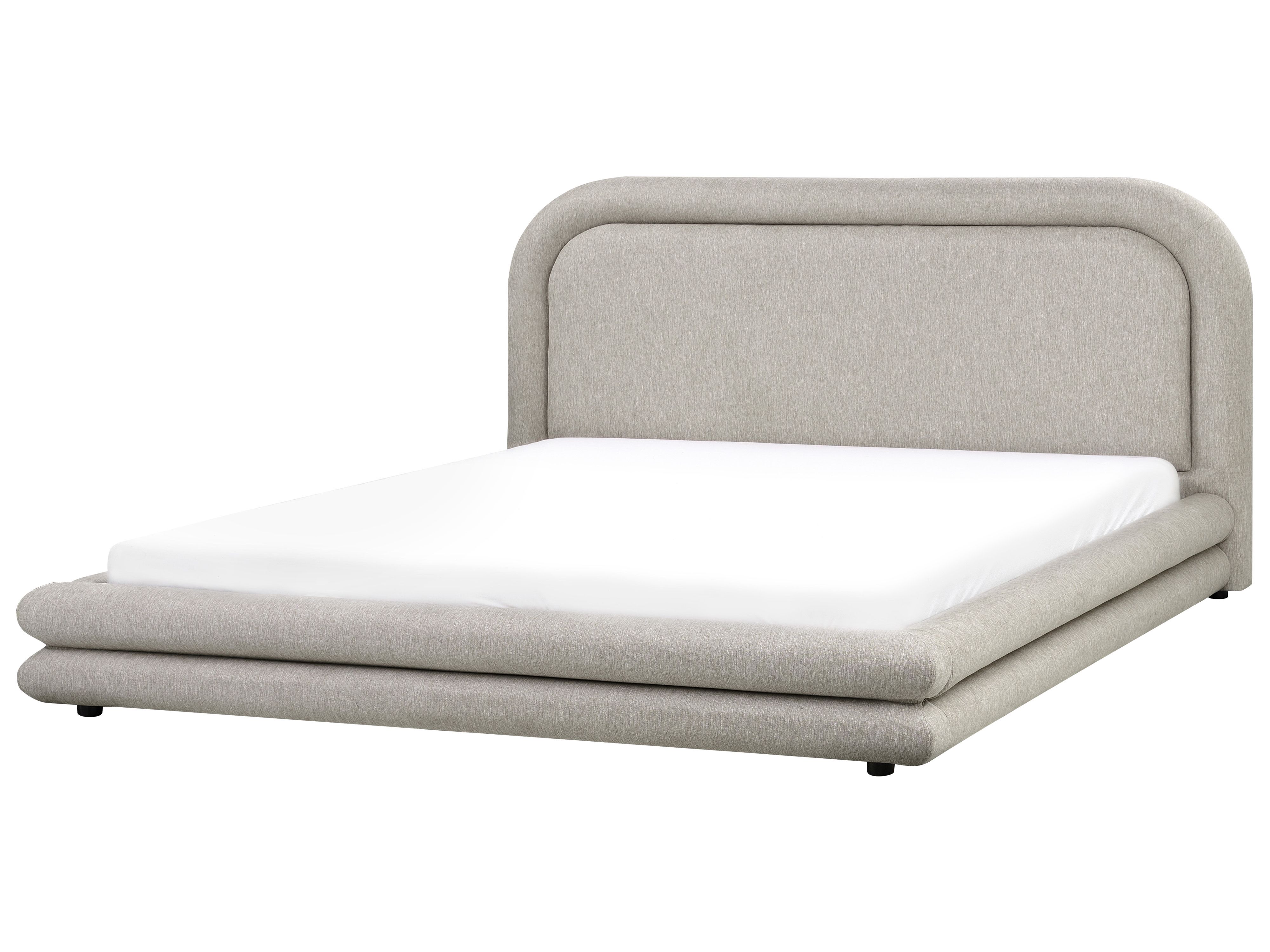 Waterbed Faux Linen LAVARDENS 180 x 200 cm (EU Super King) Taupe