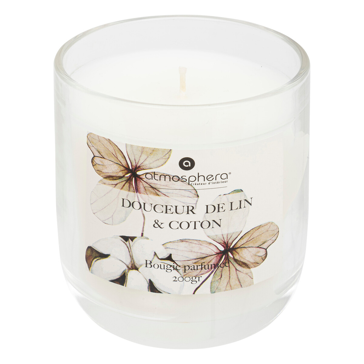 "Oudy" bell scented candle Cotton Flower, 200g