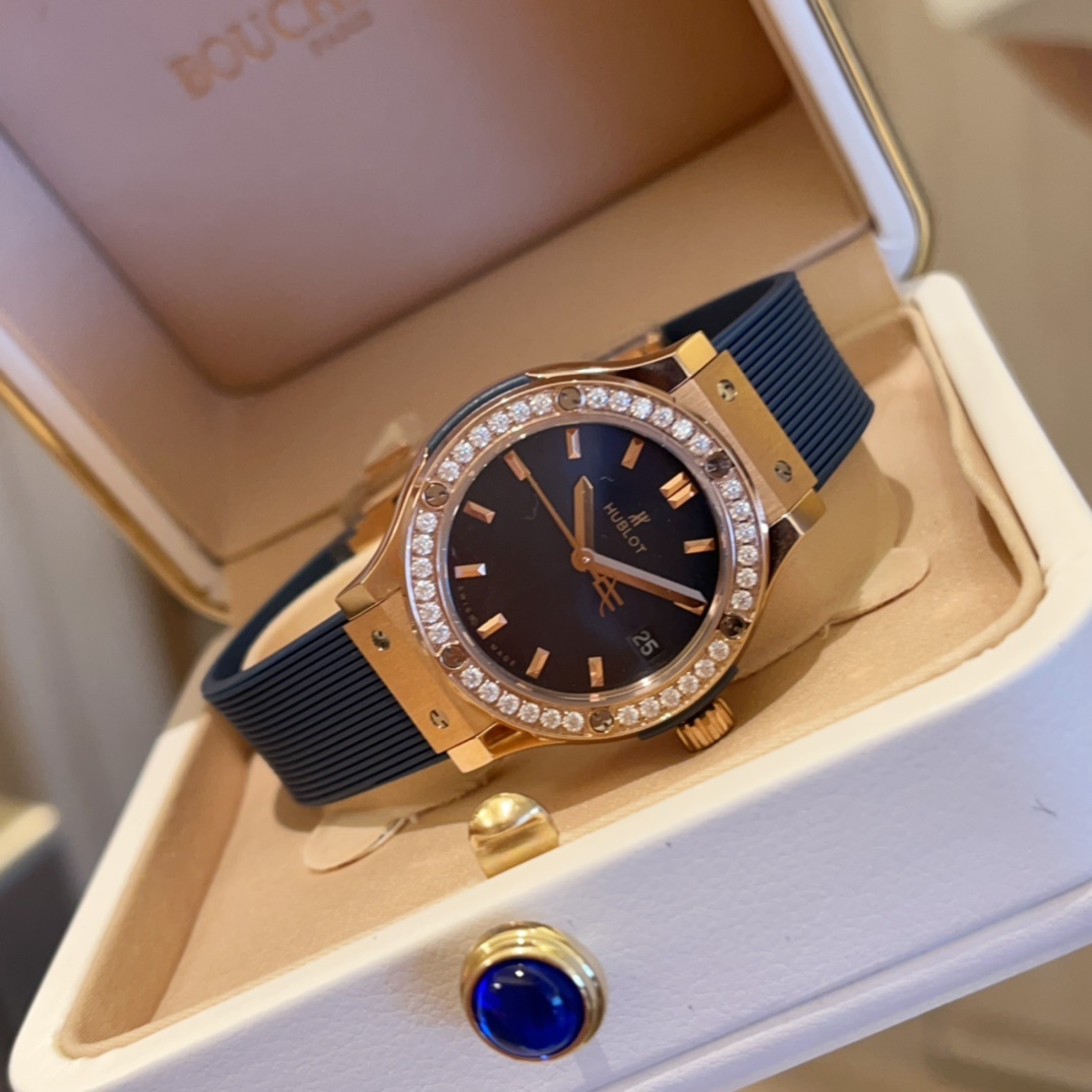 Hublot Classic 33mm High-End Women's Watch(1:1 replica) - Elite Watch Atelier