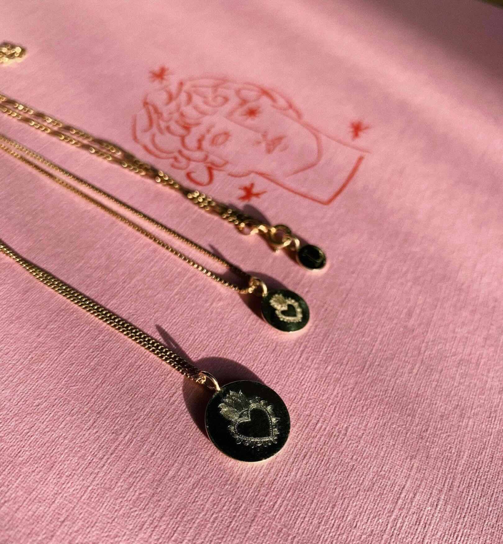 Large Coin Charm 14K