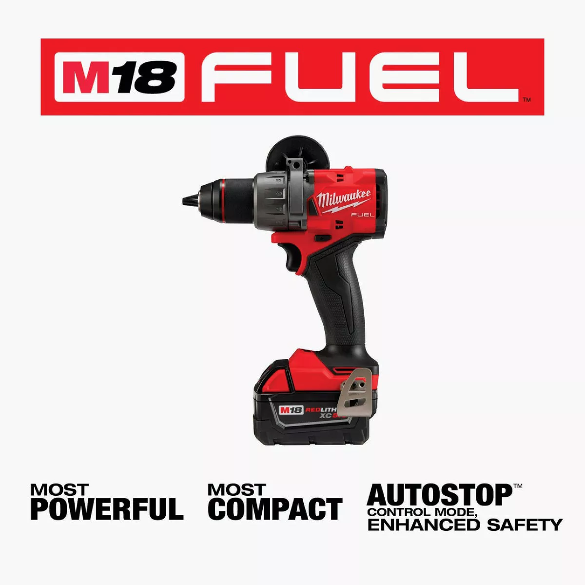 Milwaukee M18 FUEL Brushless 1/2 In. Cordless Drill/Driver Kit with (2) 5.0 Ah Batteries & Charger