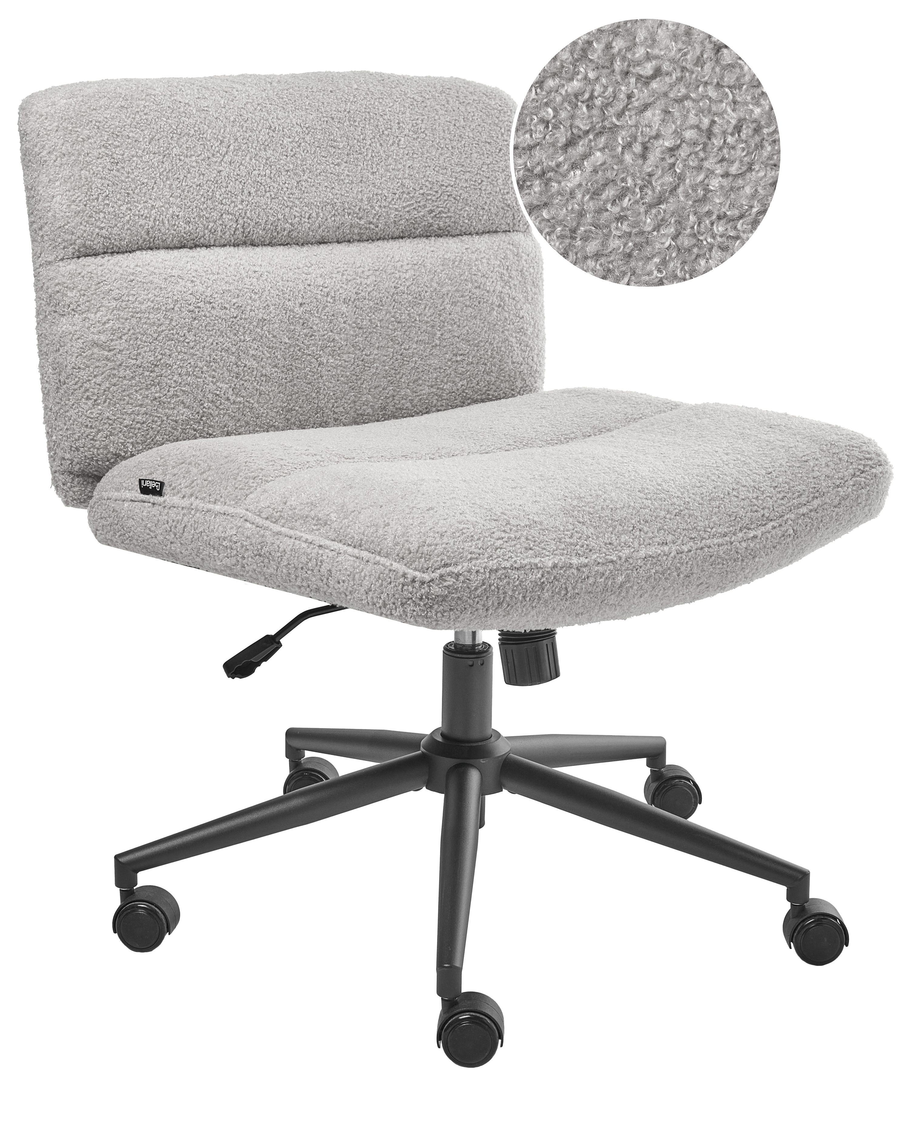 Desk Chair CATLIN Boucle Light Grey
